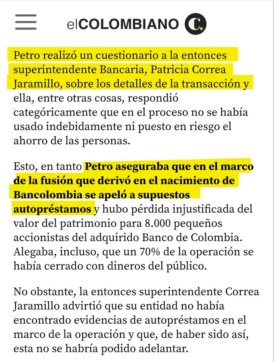 JCFloriant's tweet photo. Ustedes son muy jovenes, para recordar cuando Petro defendia en el congreso a Gilinski, hoy el hombre más rico del país.

▪️¿Necesita que la izquierda siga gobernando para que las acciones estén baratas?... ¿y poner a un outsider a dividir a la derecha es parte de la estrategia?

▪️Gilinski acusó al GEA de comprarle Bancolombia y pagarle con su propia plata, hubo años de litigios.

▪️En venganza, ha venido comprando acciones de las joyas de la corona del GEA, Nutresa, Argos, Sura.. le falta recuperar Bancolombia.