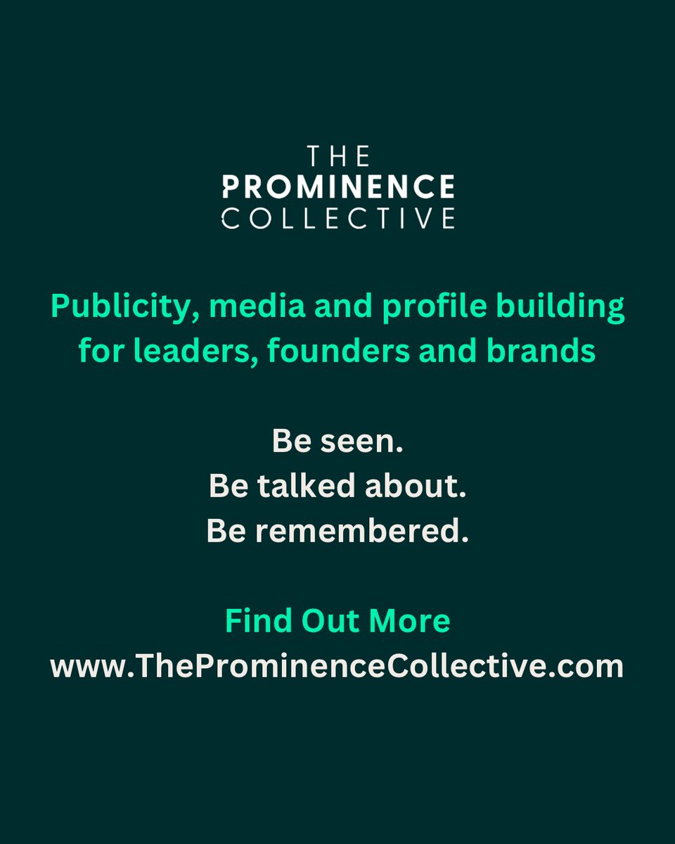 ThePromColHQ's tweet image. At The Prominence Collective, we help leaders, founders and brands build visibility that matters 📣

Drop us an email to start a conversation 📨

#Publicity #Media #BrandBuilding