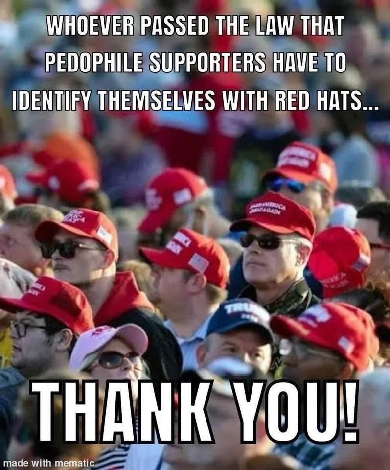 mtnbikerdenis1's tweet image. #TrumpIsARapist 
#TrumpIsAPedophile 
#PedophilesSupportPedophiles
#ReleaseTheEpsteinFiles
#TraitorTrump
#TrumpPedoFiles