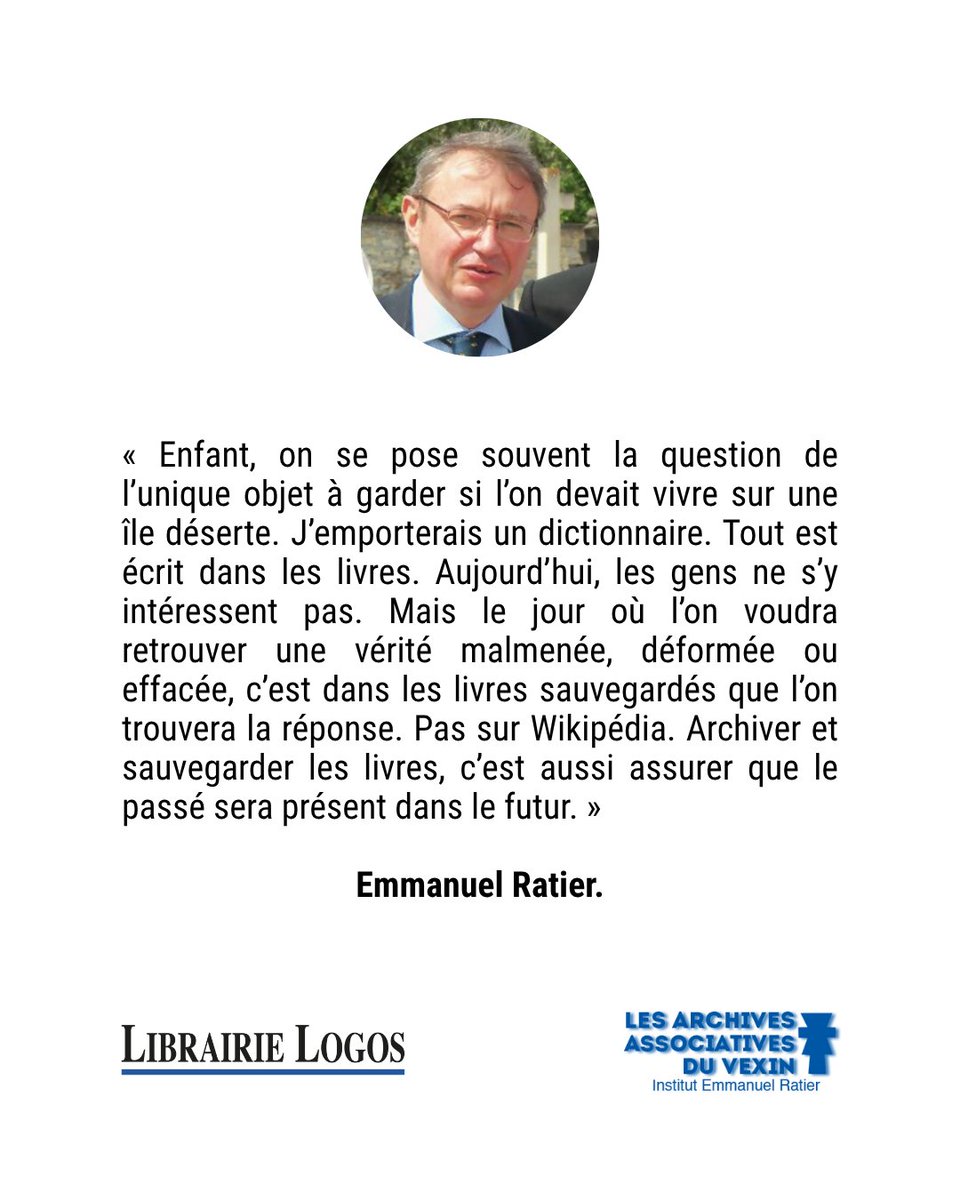 📖 Aujourd’hui, à l’occasion de la Journée mondiale du livre, la Librairie Logos réaffirme son engagement aux côtés de l’Institut Ratier : préserver la mémoire des livres et défendre la diversité éditoriale.

🔗 En savoir plus sur l’Institut Ratier : aav.io