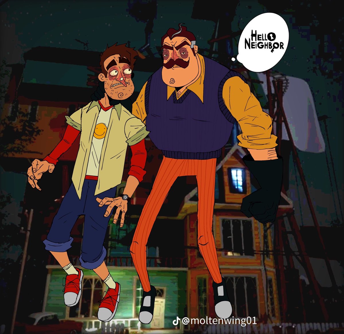 was humming the hello neighbour song in a random VC with people I’ve never heard of and a ex friend I haven’t spoke to in 5 years joined the VC and finished it