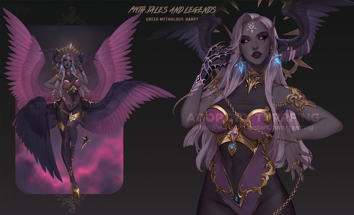 Tyrrfing's tweet image. Adopt auction: Mythology | Harpy [OPEN]
SB: $350
MI: $20
NSFW: $450 or above
AB: $600
Private bids option available ✔️
Payment via PayPal

#adoptables #auction #AdoptMe #characterdesign #digitalart