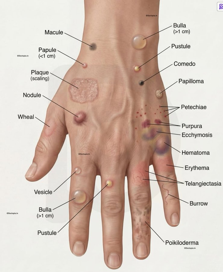 MTD_MED's tweet photo. Terminology in Dermatology. 💡 https://t.co/K0XbyZtNo7
