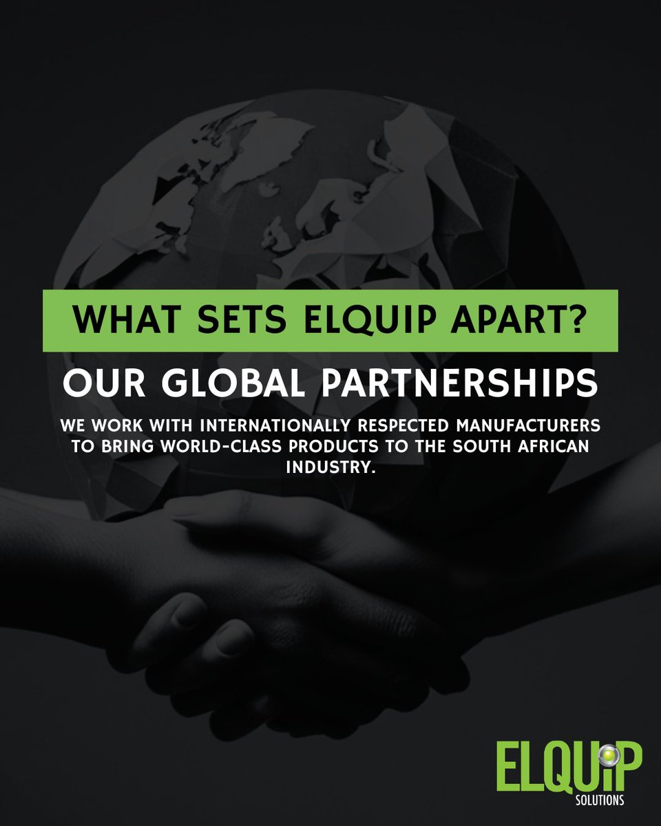 These partnerships ensure you have access to premium, proven solutions trusted globally and supported locally.

When it comes to your operations, quality and reliability matter.

#ElquipSolutions #GlobalPartnerships #IndustrialSolutions #TrustedBrands