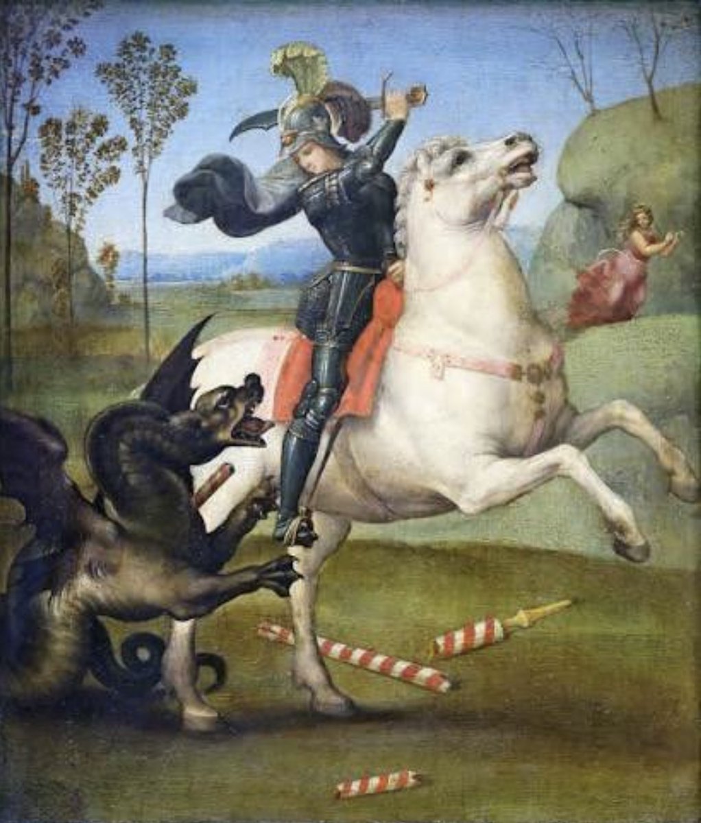 Hoy el día de Sant Jordi y el dragón. 
También el día del libro y la rosa.