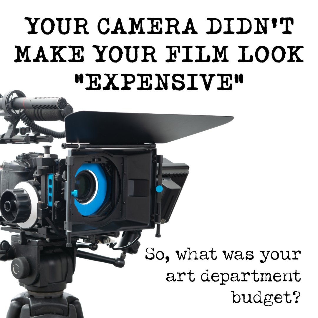 IndieF1lmPod's tweet photo. Just because your camera's expensive, doesn't mean your movie will look that way. This week we're chatting about #ArtDepartment and how it can upgrade your film in ways your camera can't!

Listen now: https://t.co/DrEPFw3Ia6 https://t.co/dfIk5ziIAN