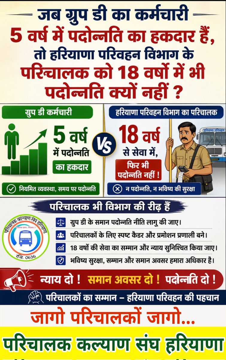 परिचालक कल्याण संघ हरियाणा (रजि.00636) tweet media