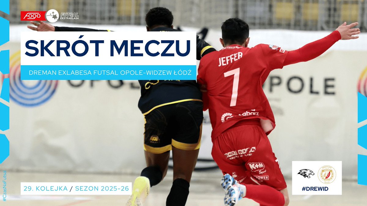 salmatome's tweet photo. Dreman Exlabesa Futsal Opole - Widzew Łódź 3:3 SKRÓT 29. kolejka (2025/26) https://t.co/ffvfHunEV6 https://t.co/ef9mJHWlku