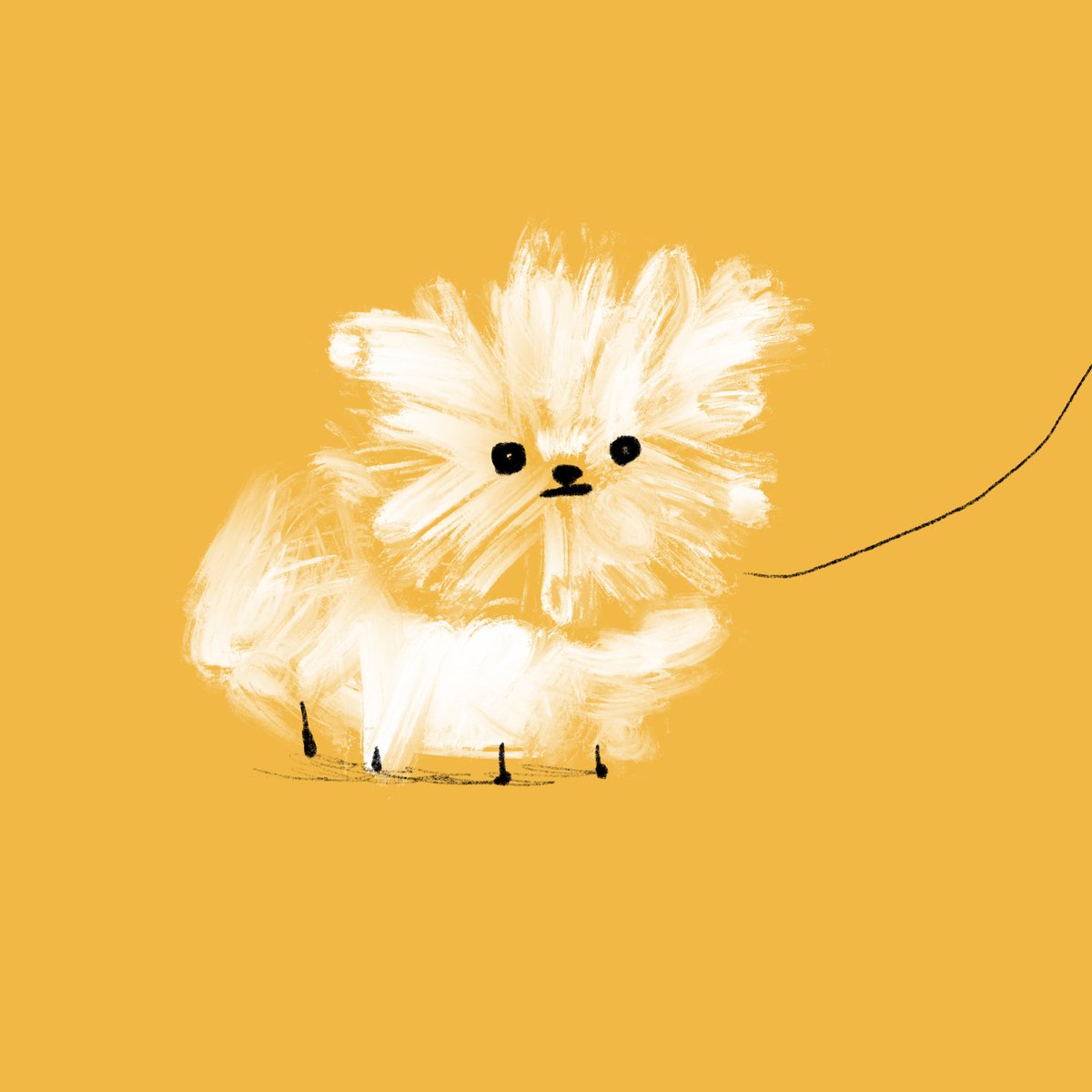 スケッチ 昼間見た、スズランテープのボンボンの赤ちゃん