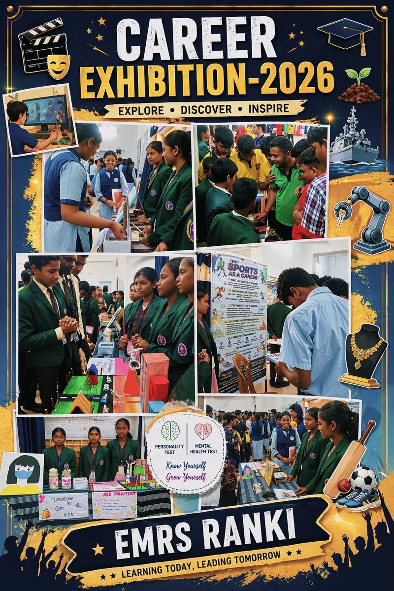 Who says you have to choose just one path?
Career Exhibition at EMRS Ranki welcomed schools from across Keonjhar. From Robotics to Jewellery Design, our students showed tribal roots and modern dreams go hand-in-hand.
<a href="/NESTSHQ/">National Education Society for Tribal Students</a> 
<a href="/model_odisha/">Odisha Model Tribal Education Society (OMTES)</a> 
<a href="/TribalAffairsIn/">Ministry of Tribal Affairs, Govt. of India</a>