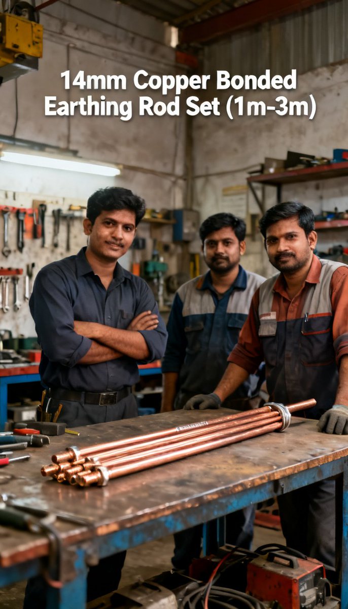 KamalNilesh1357's tweet image. 14mm Copper Bonded Earthing Rod Set

Available in versatile lengths from 1m to 3m.

gkpowerengineers.com/index.php

#industrialpower #electrical #electricalengineering #electricalservices #electricalsafety #electricalprotection #surgearrester #lightningprotection #grounding #earthing