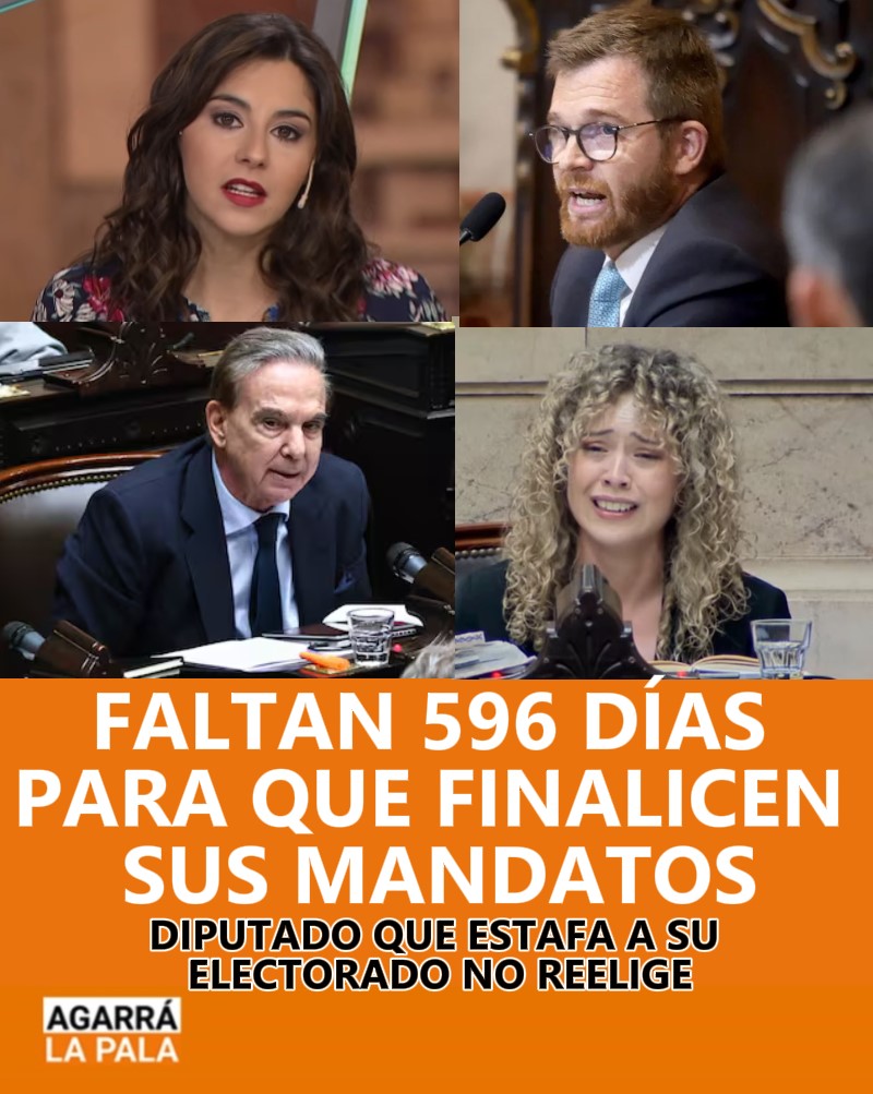 FALTAN 596 DÍAS PARA QUE FINALICEN SUS MANDATOS. DIPUTADO QUE ESTAFA A SU ELECTORADO NO REELIGE
<a href="/JMilei/">Javier Milei</a>
