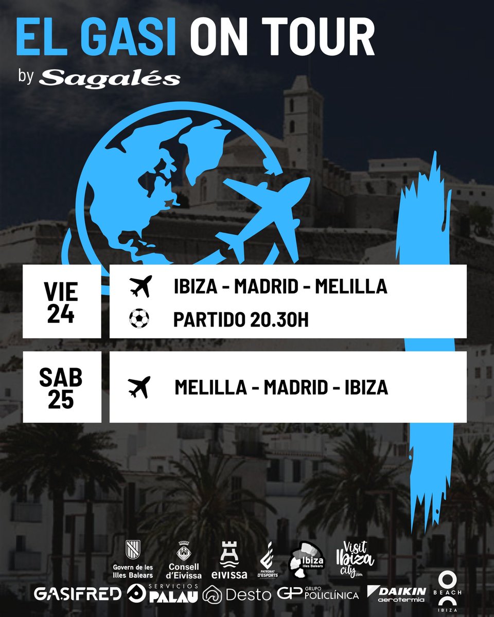 gasifredatletic's tweet image. 🌍 𝗘𝗟 𝗚𝗔𝗦𝗜 𝗢𝗡 𝗧𝗢𝗨𝗥 ✈️ ⛵️ 🚎 

Nuevo viaje del equipo, en esta ocasión visitamos continente africano, destino MELILLA

by @sagalesbus 

#Vamosgaai #sempregasifred #Ibiza #Eivissa #elgasiontour