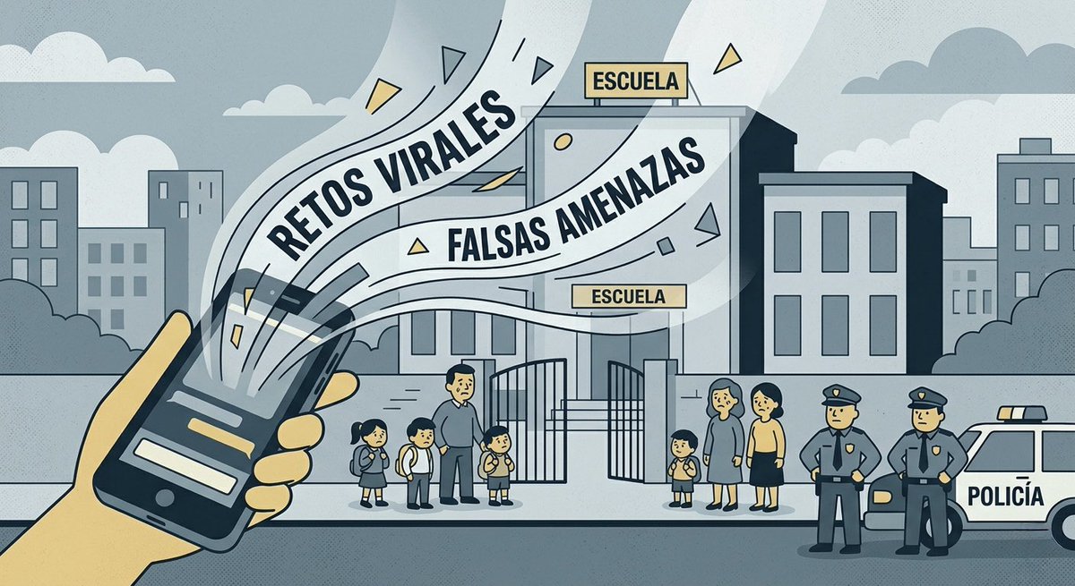 arandatamayo_'s tweet image. #Local Alerta escolar: El reto viral que alerta de tiro_teos en redes sociales 📲

Una tendencia en TikTok ha puesto en alerta máxima a escuelas de Nuevo León, además de otros Estados de México, e incluso países como Chile y Argentina.

Bajo el lema “Mañana tiro_teo”, estudiantes