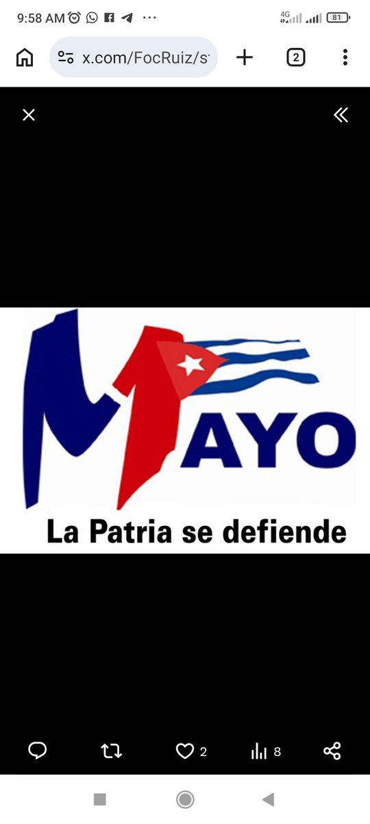 Lema del 1 de Mayo:
La patria se Defiende.
#CubaEst
