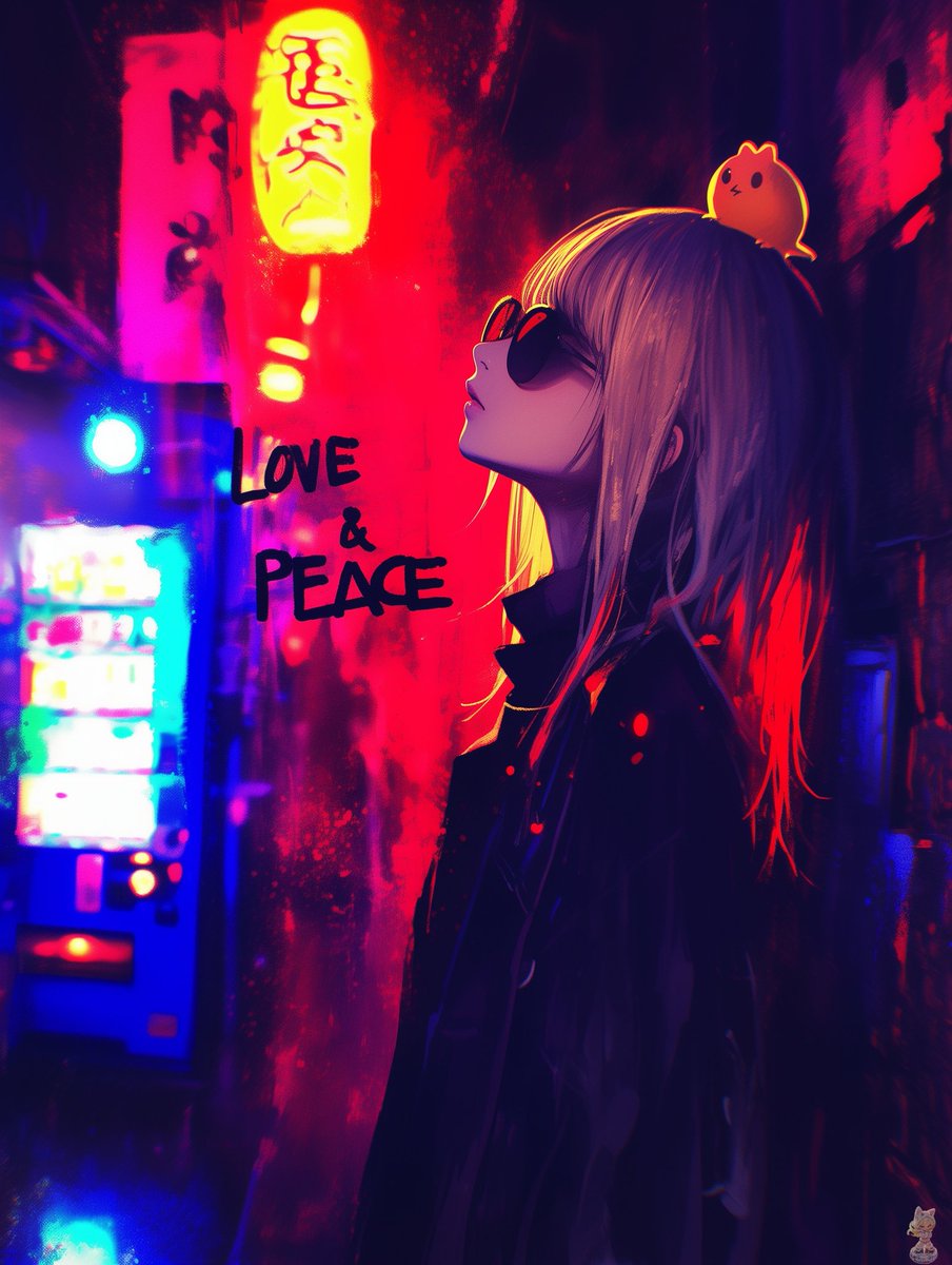 LOVE＆PIECE✌️✨ #digitalart #AIart