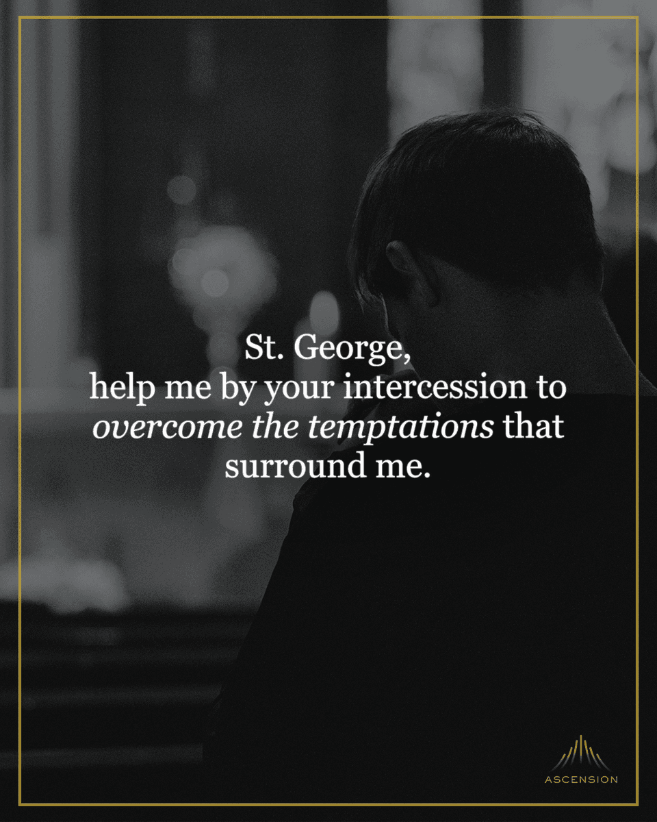 AscensionPress's tweet photo. Happy feast day of St. George! https://t.co/S3r1PEEc9F