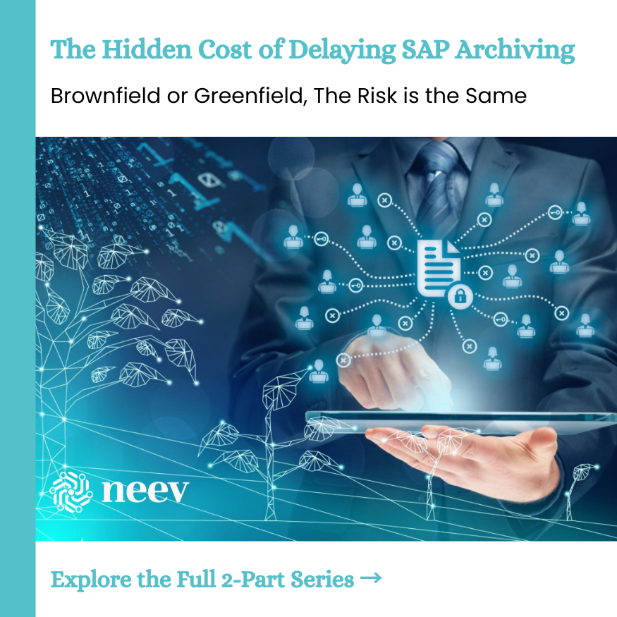 ⏳ The real cost of delaying SAP archiving? It shows up when it’s already too late.

In this 2-part series, we break it down:
📖 Read the full series:
Part 1: vbt.io/goto/c9Om 
Part 2: vbt.io/goto/c9On