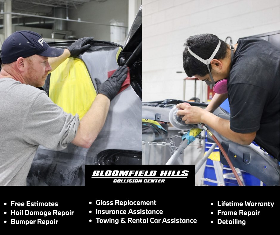 BMWBlmfldHills's tweet photo. From small fixes to full restorations, we do it all at #BloomfieldHillsCollisionCenter!

Schedule an appointment or call 844-462-3907. https://t.co/fZeEKh8pDY #CollisionCenterNearMe #BloomfieldHillsMI #BirminghamMI #BodyShop #ServiceTechnician #BMWOfBloomfieldHills #BMW https://t.co/fAnaYsfAXj