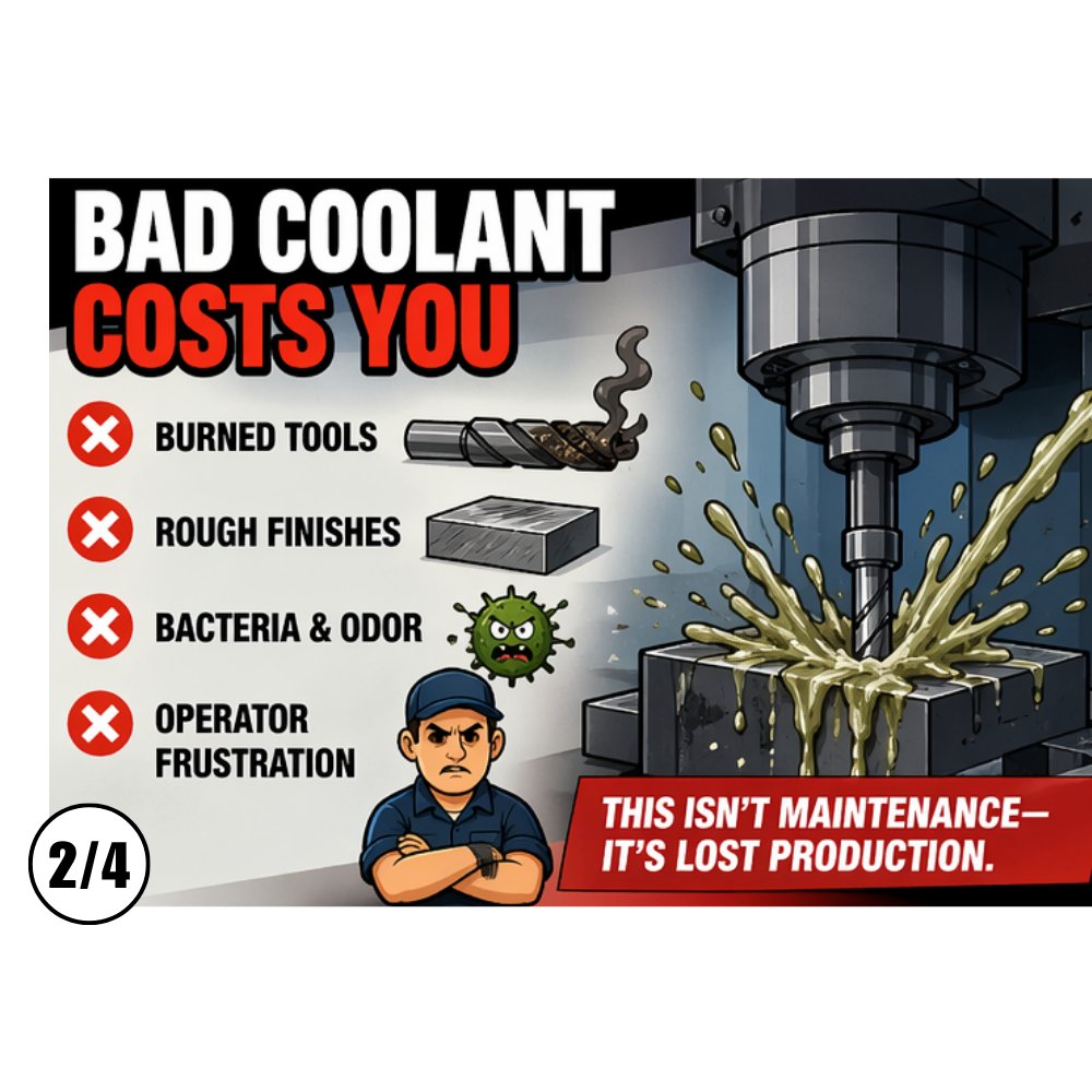 EMPrecise's tweet image. Your Coolant Is Talking - Are You Listening?

Shop Floors Don't Lie.

facebook.com/share/p/1DwHLx…

#Machining #Manufacturing #CNC #Metalworking #ToolLife #ShopFloor #IndustrialEfficiency #CoolantManagement #CanadianManufacturing #LeanManufacturing #ProcessOptimization #Cimcool #EMPT