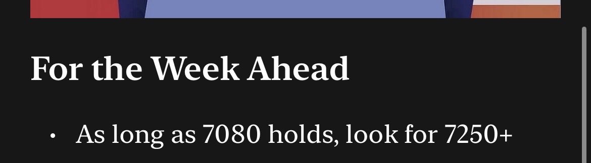 Support intact since start of week. Low was 7085.

$ES $NQ