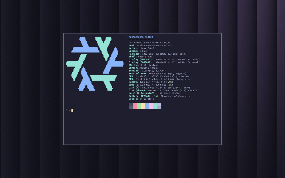 bot_unixporn's tweet image. [Sway] Minimal Catppuccin
Link: redd.it/1stjme3

#unixporn #linux #screenshot