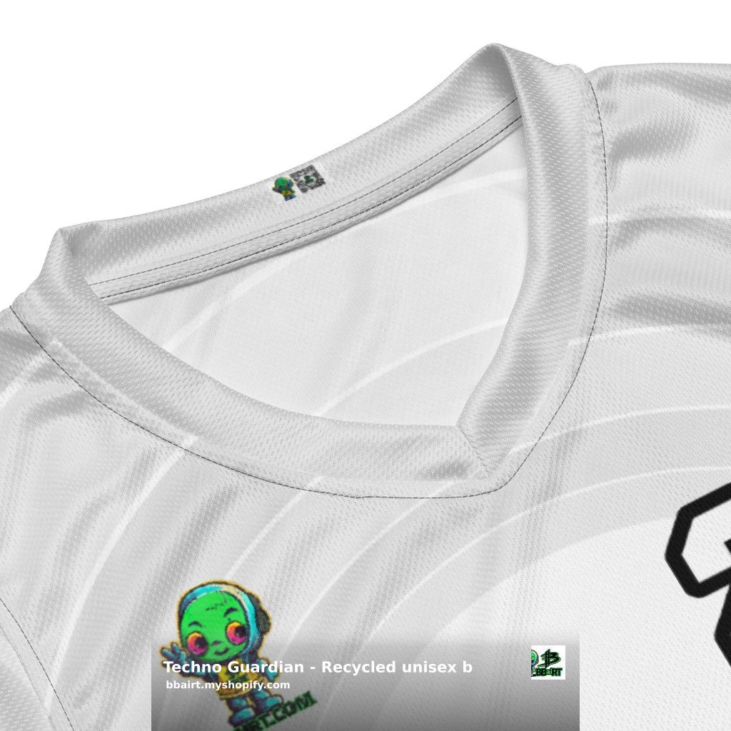thebbairt's tweet image. Take your game up a notch with the Techno Guardian jersey - Ivory Vortex! Perfect for ballers eager to blend style with innovation. Made with 100% recycled fabric for savvy players. Order now and stand out, on or off the court! shortlink.store/orze6lbbsjtv #Basketball #Jersey