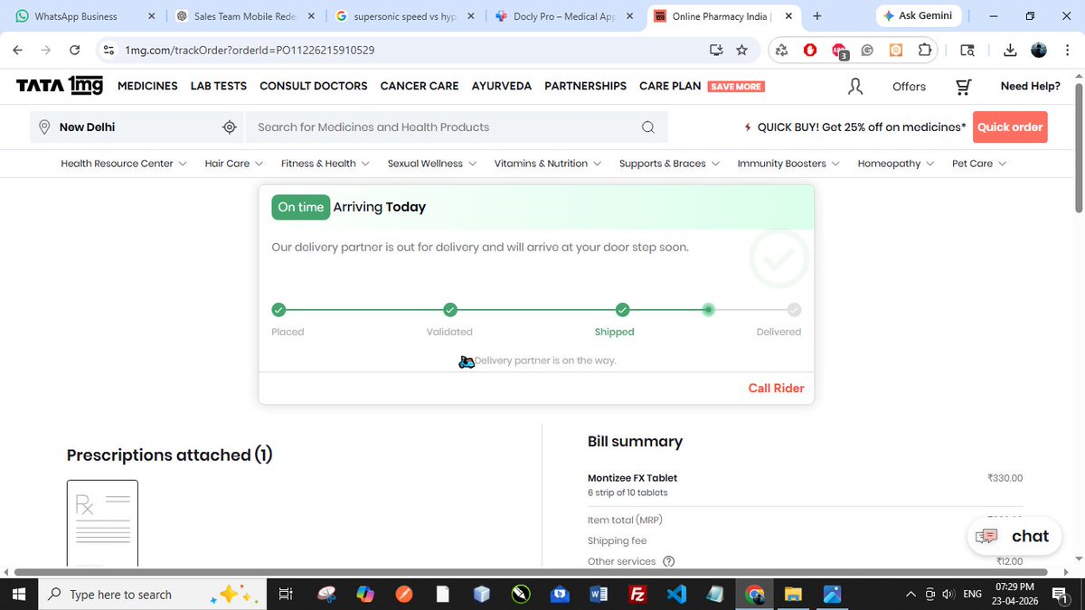 TechVrm_Manish's tweet photo. @1mgOfficial i ordered at 11:30am this https://t.co/MZh2GZdIQa its 7:30pm. Delivery agent say will not deliver, what u can do. laughing and insulting bcoz i ordered from here. Pethetic,worst,bullshit, no responsiblity at all. https://t.co/WaAeWteOrO