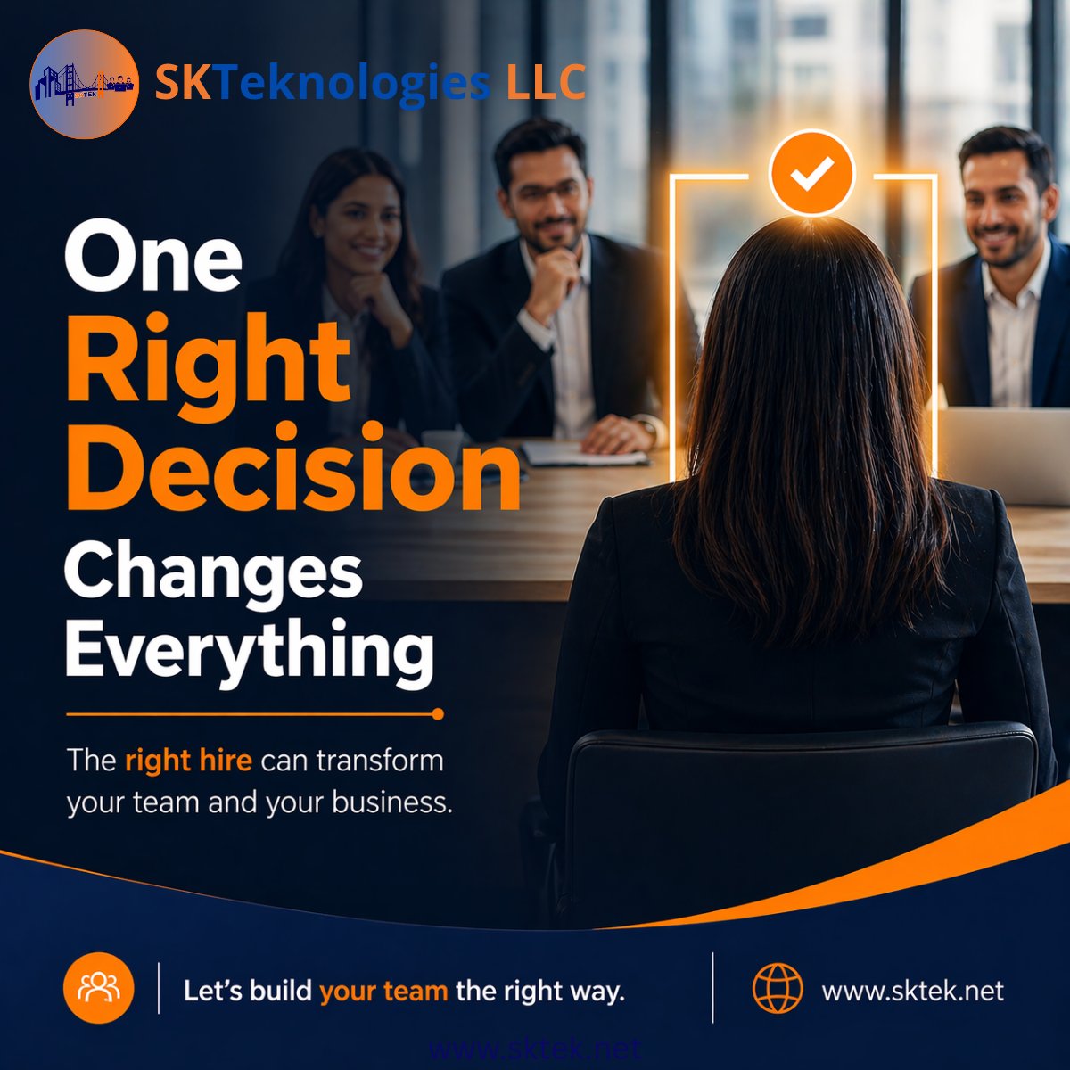 SKTek_LLC's tweet image. One right hire can change everything.
It’s not about more candidates—it’s about the right one.

ceo@sktek.net | sktek.net

🔗 Apply here

linkedin.com/posts/skteknol…

#Hiring #Recruitment #SKTek #Talent #BusinessGrowth