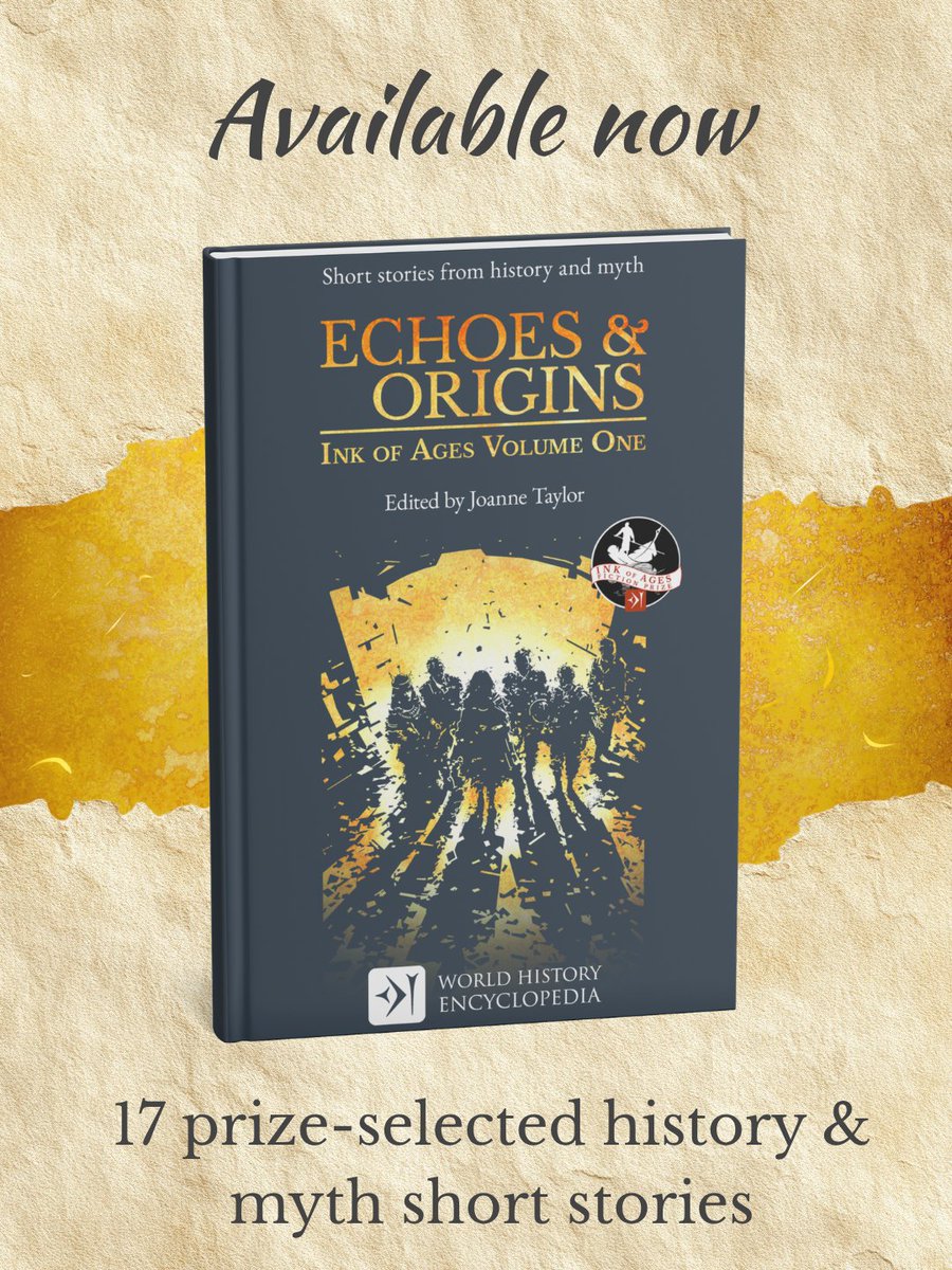 whencyclopedia's tweet photo. 📖 On World Book Day, we're excited to announce the release of our new book! @ink_of_ages 🎉

Echoes & Origins is the new anthology of winning and shortlisted stories from the 2024 Ink of Ages Fiction Prize. Organized by World History Encyclopedia and sponsored by Oxford University Press, the annual international short story competition celebrates historical and mythology-inspired fiction from emerging and experienced writers around the world. 

These 17 short stories transport readers across centuries and cultures, reimagining lives and events both forgotten and familiar – from the priestesshood of Athena Nike to the Western Front of WWI, the Hungry Ghost Festival and the Siege of Suiyang in China, to the execution of Ottoman Prince Mustafa.

➡️ Purchase the book and learn more here: https://t.co/bJPiPwVCB1 

#InkOfAges #WorldHistoryEncyclopedia #Books #HistoricalFiction #Mythology #ShortStories #Writing #WritingCompetition #History #BookRecommendations #Amazon #GoodReads
