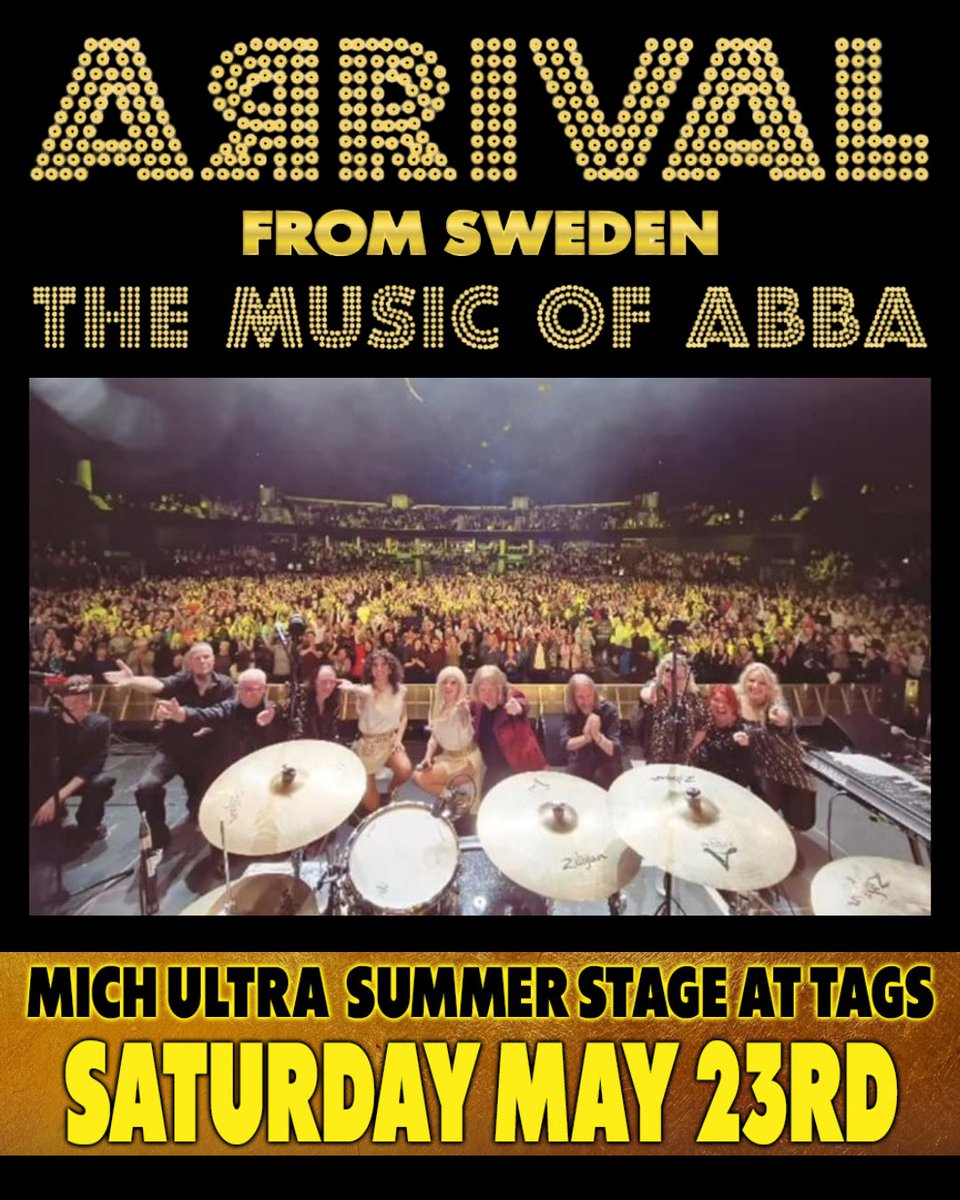 TagsSummerStage's tweet photo. Mamma Mia!! We are ONE MONTH AWAY from when Arrival from Sweden brings the ABBA experience to Tag’s on Saturday, May 23!

🎫Tickets available now at https://t.co/vZIZ0njBz2, by phone at 800-650-TAGS, or in person at Tag’s Restaurant. https://t.co/tKVq8damxy