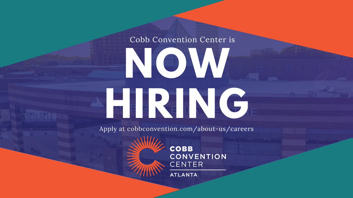 CobbConvention's tweet image. We're #hiring! We're looking for a concierge, public safety officer, and stage manager to join our team. To apply for these positions, check out our careers page.
🔗cobbconvention.com/about-us/caree…
#CobbConvention #atlantajobs #hospitalityjobs #publicsafetyjobs #conciergejobs
