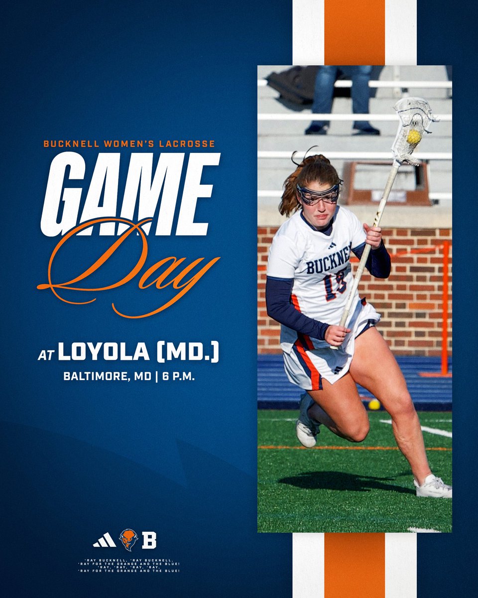 Bucknell_WLAX's tweet image. GAME DAY!!! We are on the road at Loyola today for our final game of the regular season! #rayBucknell 

🆚Loyola (Md.) 
📍Baltimore, Md. 
⏰6 p.m.
📺ESPN+