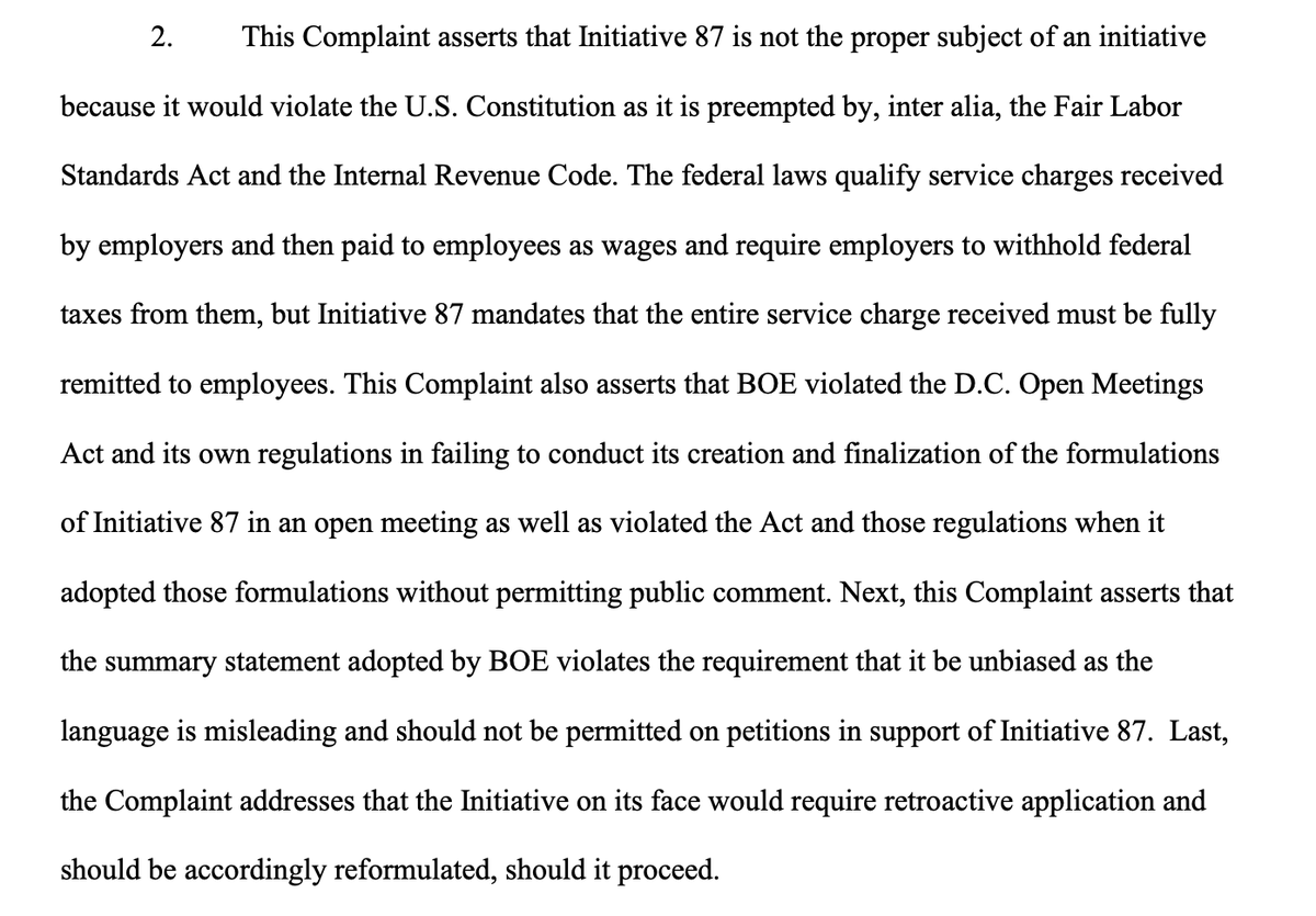 maustermuhle's tweet photo. NEWS: The restaurant industry has filed suit in D.C. Superior Court to stop a proposed ballot initiative that, if passed, would increase the minimum wage in the city to to $25 an hour by 2029 and phase out the tipped wage by 2031. Procedural and constitutional concerns cited. https://t.co/94zM7lgsHG