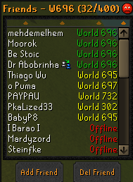 gosto muito de ver minha friendlist lotada assim