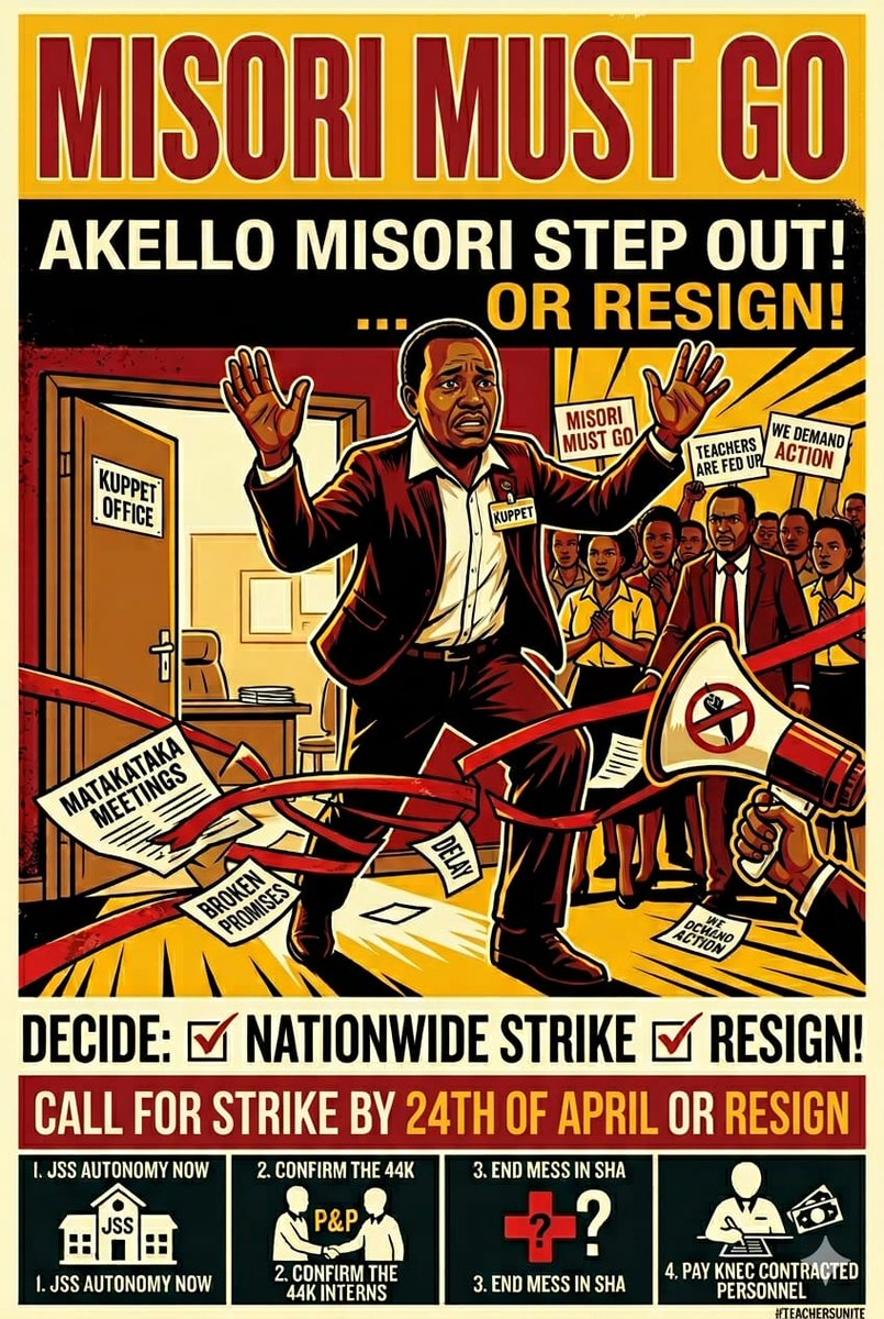 OkilAjimmy's tweet image. #JSS Autonomy now 
#confirm the intern teachers now
# Fix the SHA mess
#Pay KNEC contracted personnels