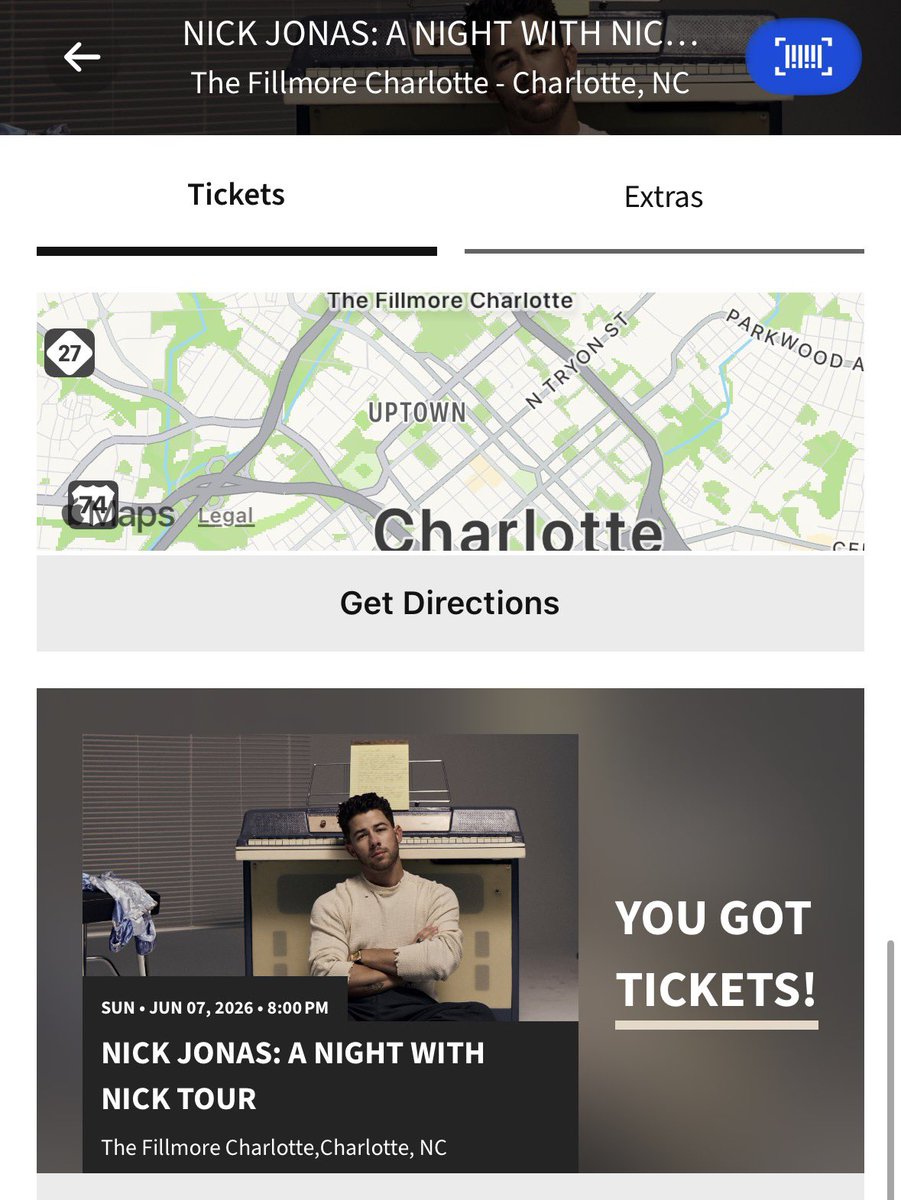 Witherss_jess's tweet photo. @nickjonas See you in Charlotte! 😊 https://t.co/XsfbECrTtu