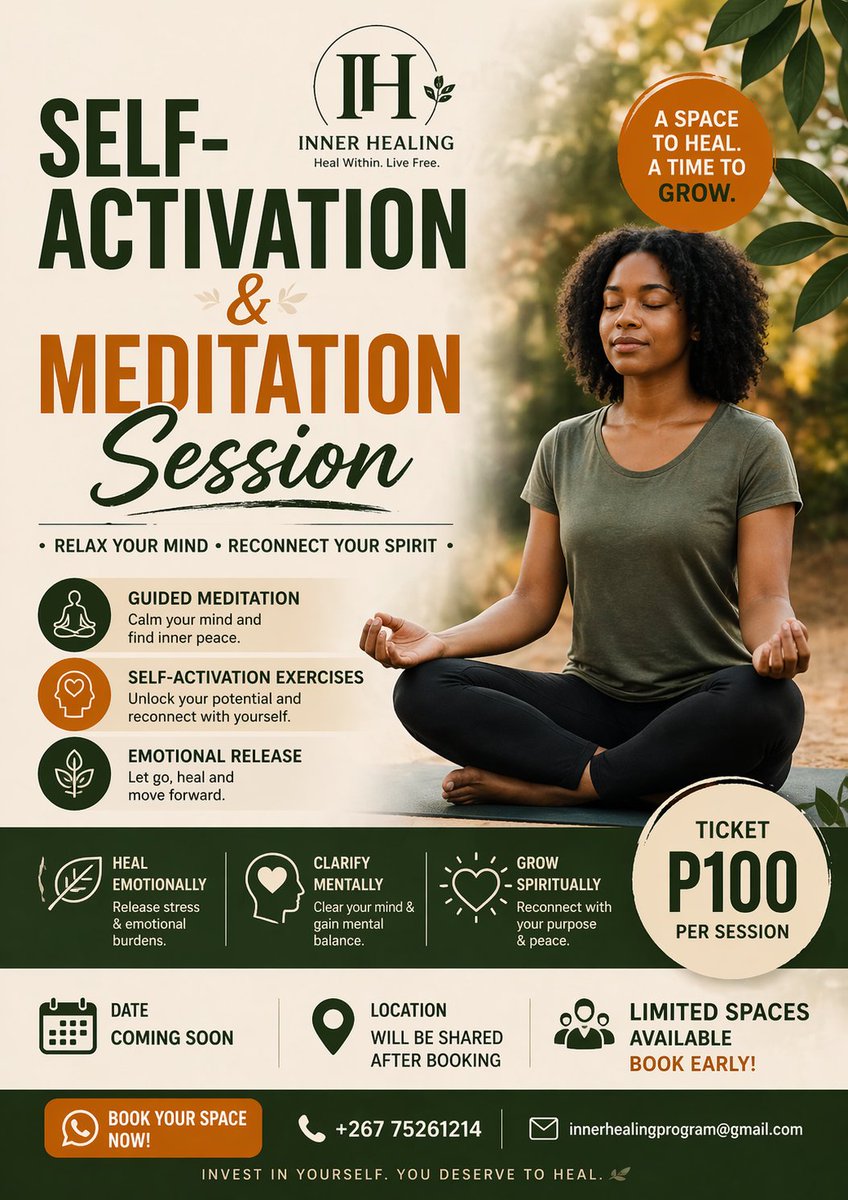 InnerhealingBw's tweet image. Most people are not okay, they are just silent about it.

They are carrying pain, pressure, and emotions they have never spoken about.

Healing begins the moment you stop pretending and start facing yourself honestly.

You don’t have to carry it all alone.
#innerhealing