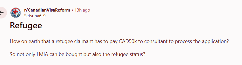 01CuriousGeorge's tweet image. Immigrants aren't only fraudulently paying for LMIAs, but they're also paying to obtain their refugee status in Canada.

Not too bad, 50K for a free ride here!  The government is giving them back more the 50k in monthly payments that we tax slaves fund!

#Deport