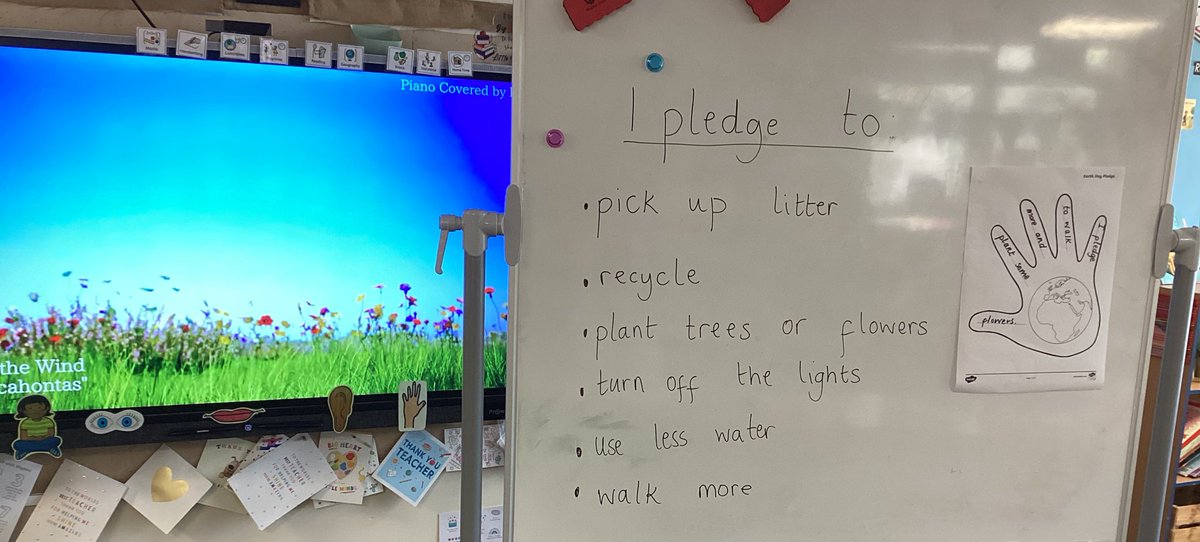 StMarks_RC_'s tweet photo. Today we celebrated Earth Day 🌳 🌍 We discussed what our favourite outdoor places are and why. We then created our own pledges on how we can look after our planet. https://t.co/vYEpHHKb2A