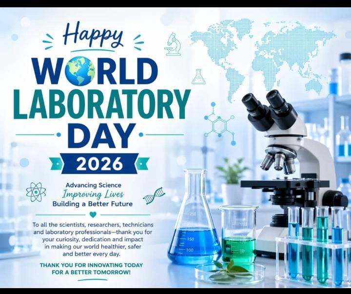 AsltonBranch's tweet photo. Happy World Laboratory Day to All Laboratory Professionals https://t.co/bC6X3IZi69
