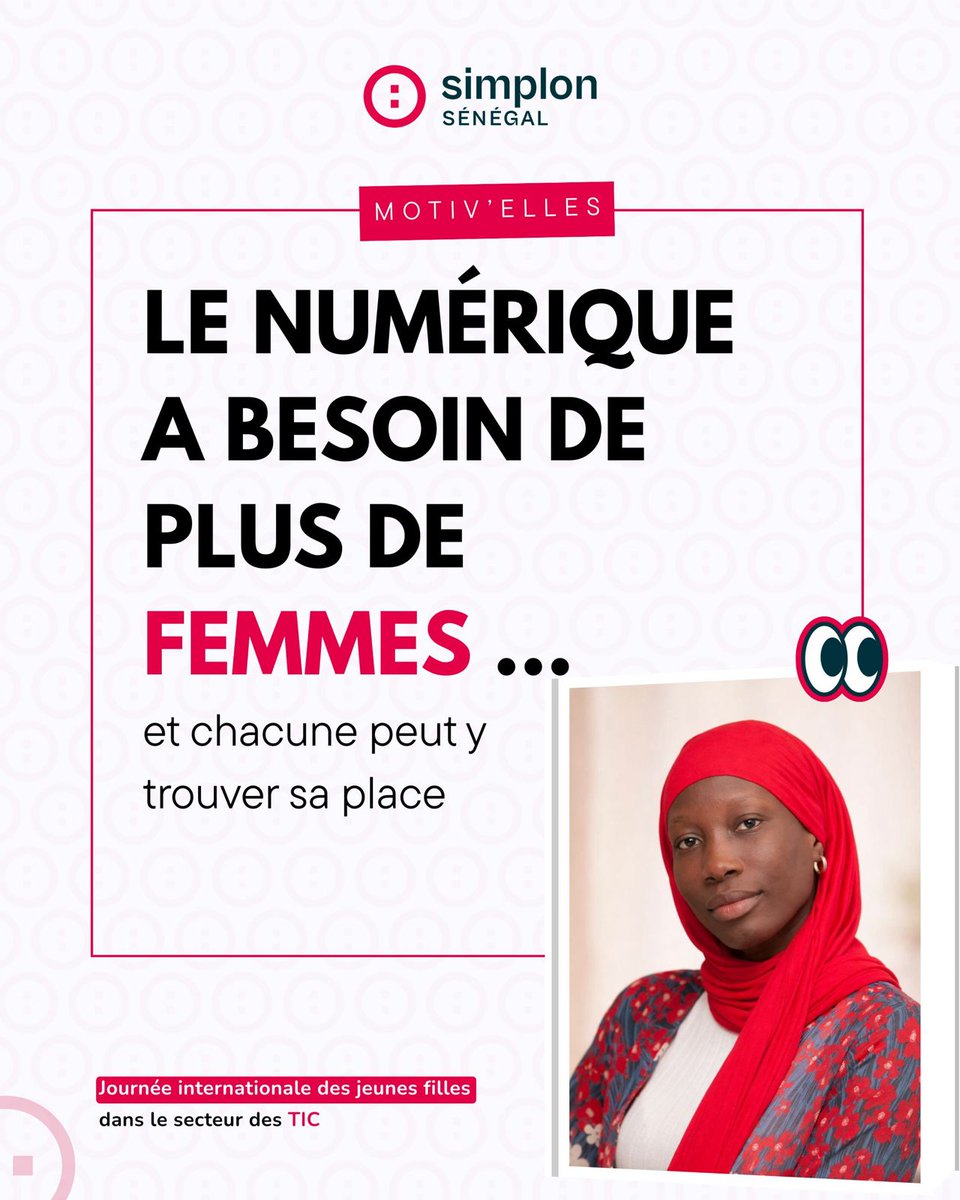 SenegalSimplon's tweet photo. À l’occasion de la #Journée_internationale_des_jeunes_filles_dans_les_TIC, Motiv’elle met en avant le parcours de #Mame_Saye_LOM apprenante #P9 en développement web mobile & intelligence artificielle.

Son choix d’orientation s’inscrit dans une logique claire : intégrer un secteur structuré par la résolution de problématiques, la conception de solutions digitales et l’innovation continue.

Son témoignage met en évidence une réalité opérationnelle du numérique :
les compétences se construisent dans l’action, à travers l’apprentissage, l’expérimentation et l’itération.

Un positionnement assumé, qui traduit une volonté de s’inscrire durablement dans les métiers des TIC.

#MotivElle #FemmesDansLaTech #Numérique #SimplonSenegal