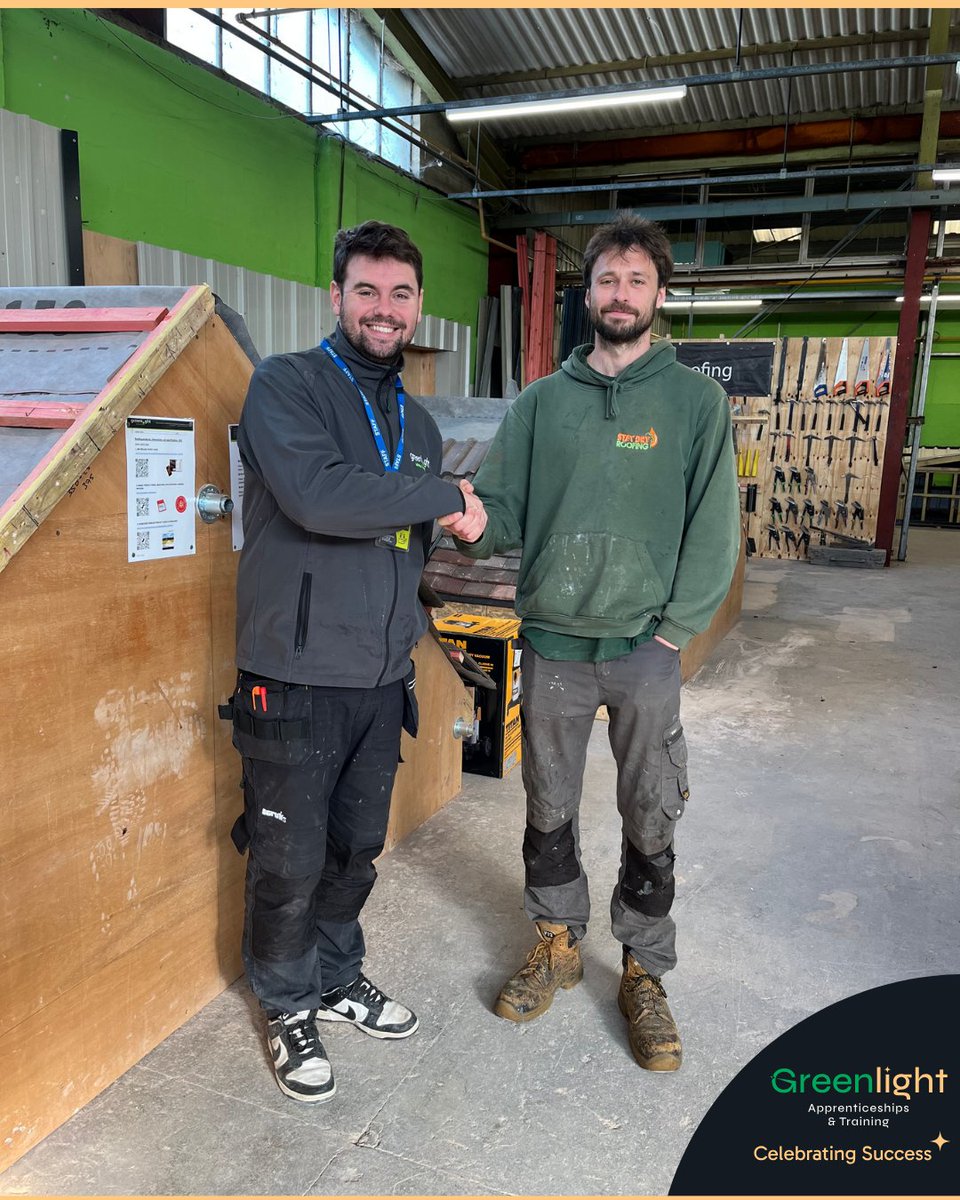GreenlightSC's tweet image. Congratulations to Enis for passing their Level 2 Waterproof Membrane Installer Qualification with distinction 👏 Enis completed their apprenticeship with Stay Dry Roofing 🏠 #CelebratingSuccess #LearnerAchievement #Distinction