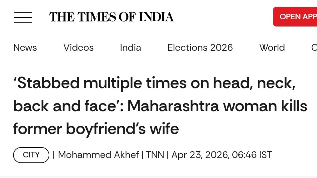 lilmastervinnzz's tweet image. Day in, day out, headlines are filled with brutal crimes by women – murders, infanticide, domestic violence  
#CrimesByWomen #GenderNeutralLaws #MensRights