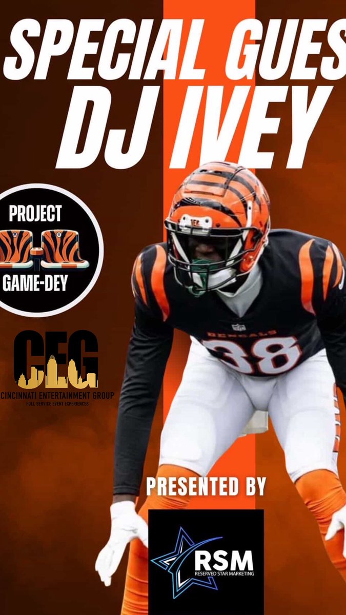3BallCook's tweet photo. Start NFL Draft Weekend the right way. Bengals fans join us Tomorrow night at @FowlingCincy  with Bengals DB’s  @djturner_5 &amp; @divey8_ !  🐅🏈
#whodey https://t.co/wILcpINcZ4