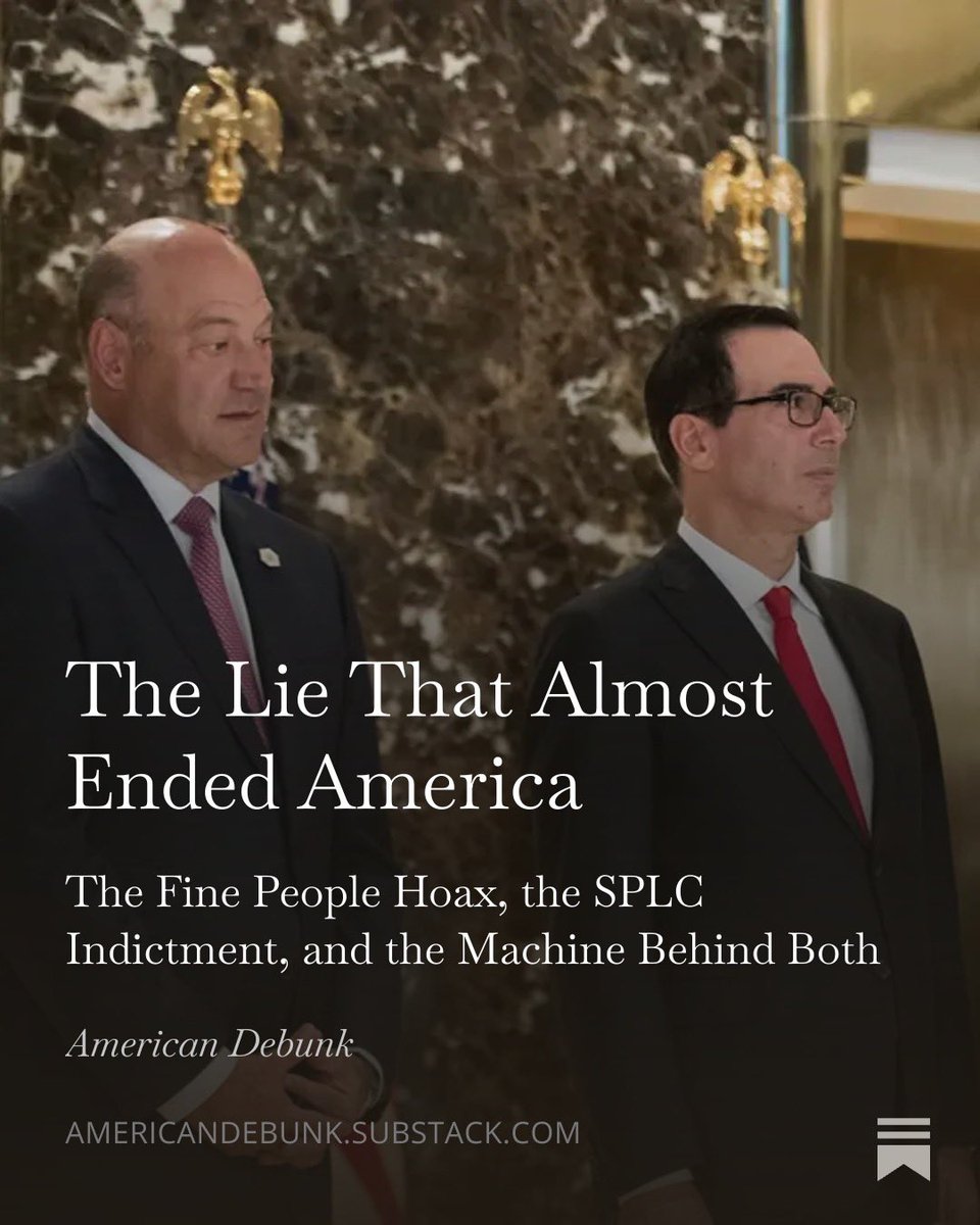 The lie that almost destroyed America. 

Literally. 

 open.substack.com/pub/americande…