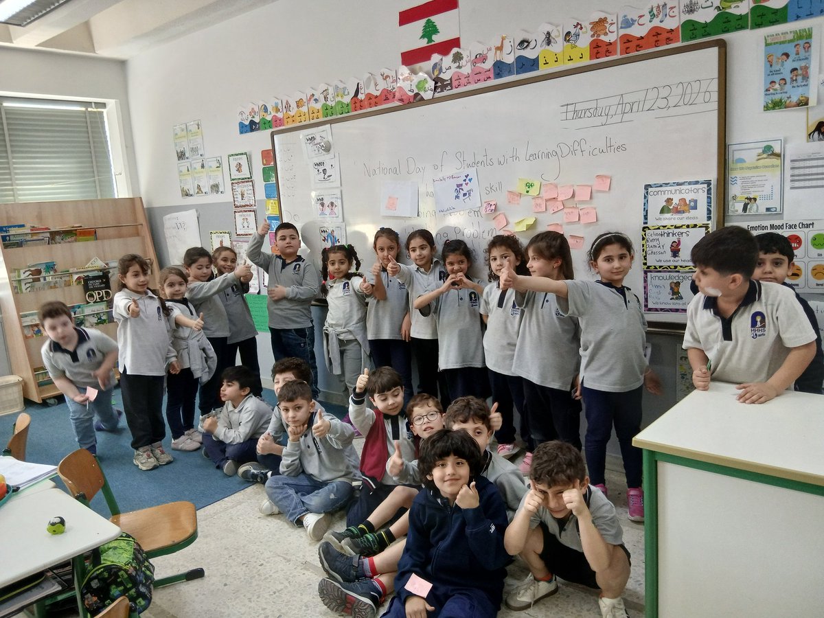 mema_hr's tweet photo. Grade 1D students discussed the learning difficulties a student may face and suggested ways to support one another, showing empathy, teamwork, and a strong sense of inclusion. @dina_jradi @TawilNoor @Hhhsinfo @ElhamKashif https://t.co/cspqxyDwbO