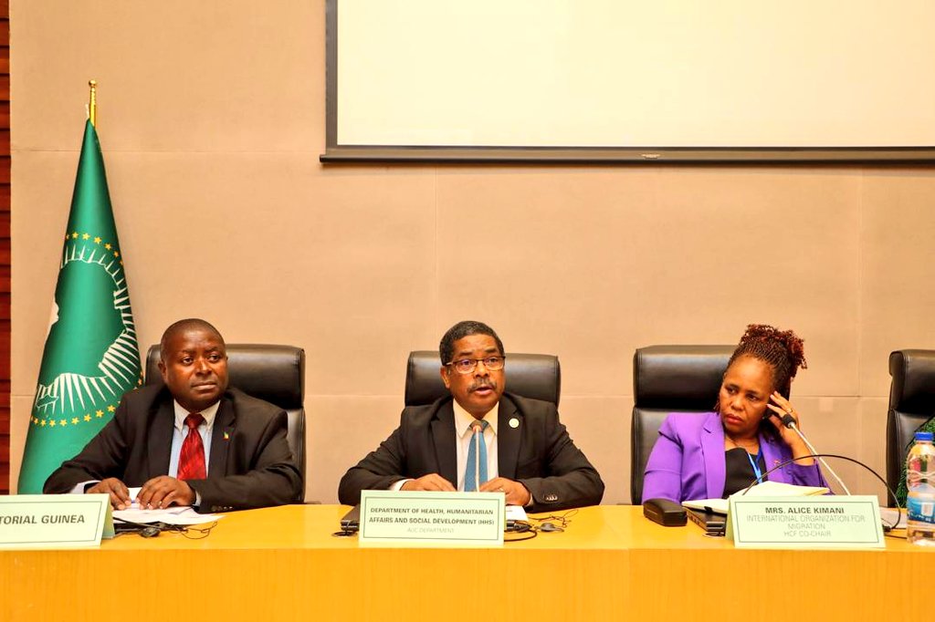 IOMatAU's tweet photo. Yesterday's 3rd AU #HumanitarianCoordinationForum Retreat agreed on a unified path for African-led humanitarian action. This is rooted in the 2022 Malabo commitments &amp; sets collective priorities for 2026, including capacity building, the HDP Nexus, &amp; AfHA.
 #MalaboPledges https://t.co/wT1a9UdUZ1
