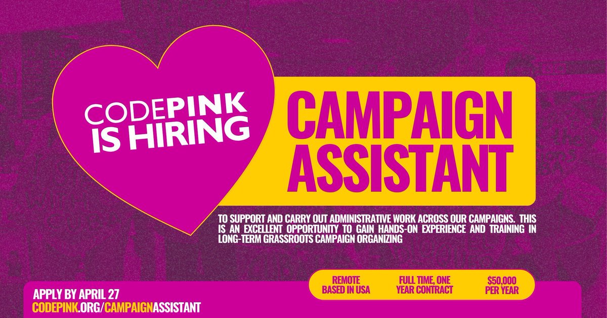 CODEPINK tweet media
