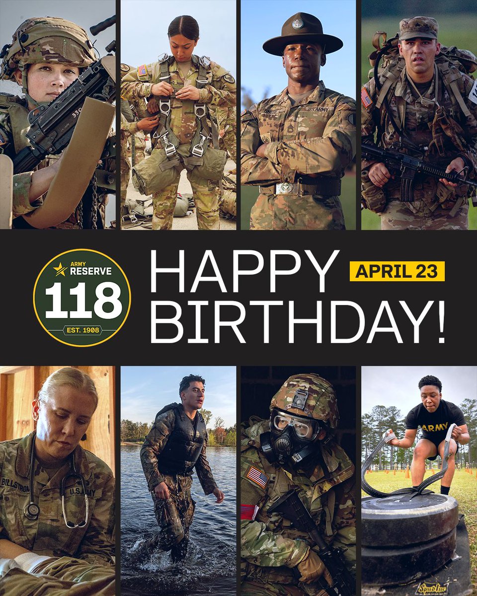 USArmyWHC's tweet image. Wishing a Happy 118th Birthday to the @USArmyReserve! 🇺🇸

#FreedomsGuardian #ArmyReserve118 #USArmyReserve